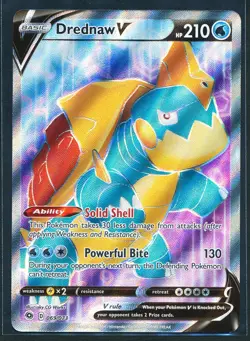 Drednaw V 069/073 Full Art Holo Pokemon 2020 Champion's Path NM - Image 1
