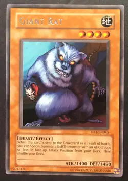 YUGIOH Giant Rat DB1-EN045 - Dark Beginning 1 - Rare - MP - Image 1