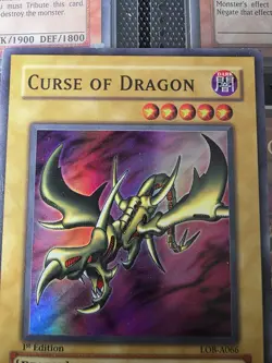 YuGiOh! Card Game Curse of Dragon LOB-A066 Super Rare 1st Edition Card - Image 2