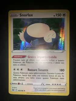 Snorlax Origine Perduta 143/196 Card pokemon Ita Italiano Holo Rara - Image 1