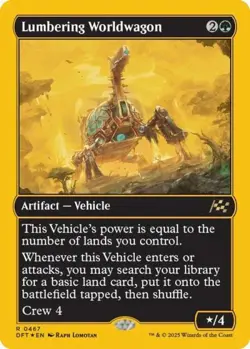 ~ Lumbering Worldwagon (First-Place Foil) ~ NM Foil ~ Aetherdrift ~ MTG ~ - Image 1