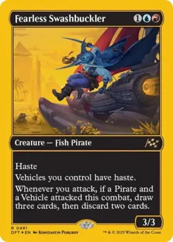 ~ Fearless Swashbuckler (First-Place Foil) ~ NM Foil ~ Aetherdrift ~ MTG ~ - Image 1