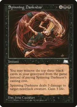 Spinning Darkness LP Weatherlight Black Instant Mtg Magic English Regular - Image 1