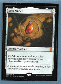 102 Mox Amber Dominaria (DOM) #224 Near Mint (NM) Never Played MTG - Image 1