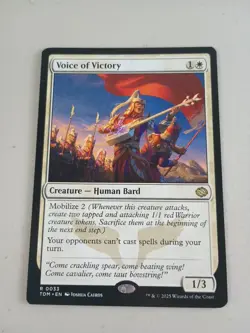 MTG Voice of Victory** -Tarkir: Dragonstorm (TDN) #33 Regular Rare Magic NM - Image 1