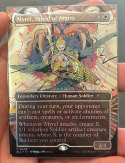 HALO FOIL - Myrel, Shield Of Argive Secret Lair Encyclopedia Of Magic MTG - Image 1