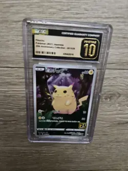 CGC 10 Pristine Pikachu 001/028 25th Anniversary 2021 Pokemon Japanese Eq PSA 10 - Image 2