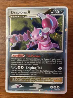 Pokemon TCG Drapion LV. X 123/127HOLO Ultra Rare Platinum 2009 LP - Image 1