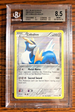 Cobalion Holo Rare #77 - BGS NM-MT+ 8.5 - 2011 BW Emerging Powers - Pokemon TCG - Image 1