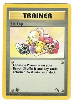 Pokemon Mr. Fuji 58/62 1st Edition Fossil - Image 1