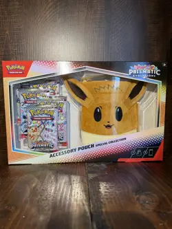 Pokemon Prismatic Evolutions Accessory Pouch Special Collection Sealed box - Image 1