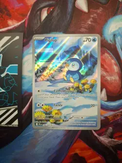 Pokemon TCG Piplup 98/94 Phantasmal Flames Illustration Rare Mega Evolution - Image 1