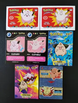 Lot of 7 Cleffa Clefairy Clefable non-TCG Cards Pokemon Pocket Monsters - Image 1
