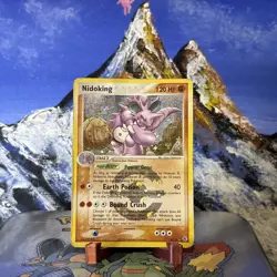 Nidoking - 8/112 Pokemon FireRed & LeafGreen - Reverse Holo Damaged - Image 1