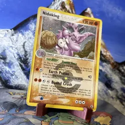 Nidoking - 8/112 Pokemon FireRed & LeafGreen - Reverse Holo Damaged - Image 3