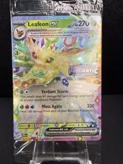 Pokemon Prismatic Evolutions Leafeon ex 006/131 Surprise Box Stamped Sealed - Image 1