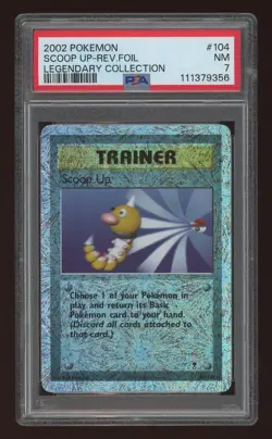 Pokemon 2002 Legendary Collection PSA 7 Scoop Up Reverse Holo 104/110 - Image 1