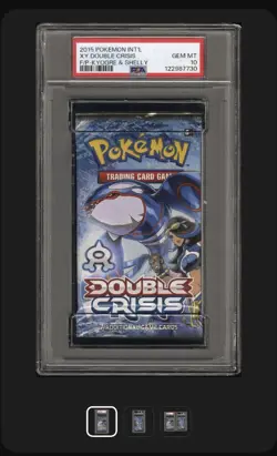 2015 English Pokemon XY Double Crisis Kyogre & Shelly Sealed Pack PSA 10 - Image 1