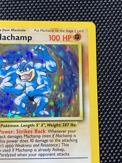 Pokemon Card Machamp 8/102 1st Edition Base Set Holo Foil LP/NM Vintage Rare - Image 3