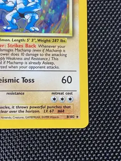 Pokemon Card Machamp 8/102 1st Edition Base Set Holo Foil LP/NM Vintage Rare - Image 4