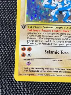 Pokemon Card Machamp 8/102 1st Edition Base Set Holo Foil LP/NM Vintage Rare - Image 5