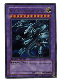 Yu-Gi-Oh Card Blue-Eyes Ultimate Dragon JMP-EN005 Ultra Rare Limited Edition! EX - Image 1