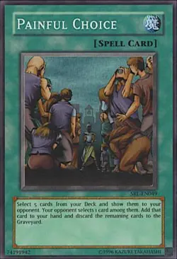 Moderately Played, English Yu Gi Oh Painful Choice - SRL-EN049 - Super Rare - Un - Image 1