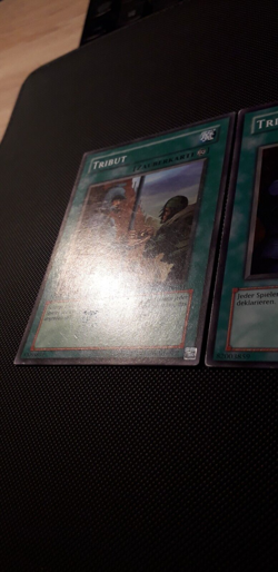Yu-Gi-Oh! 3x Tribut, SRL-G034/DB1-DE019, Common, 1./2.Auflage, Deutsch, GD/GD/PL - Image 3