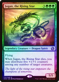 Jugan, the Rising Star FOIL Iconic Masters PLD Green Rare MAGIC CARD ABUGames - Image 1