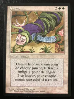 Fourth Edition Karma FRENCH FBB NM- MTG Magic The Gathering - Image 1