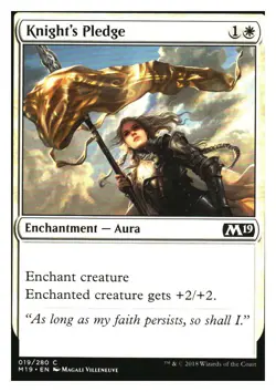 Knight's Pledge Core Set 2019 MTG - NM+ - Image 1