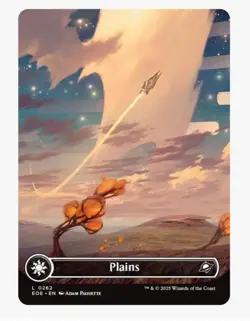 Plains FOIL FULL ART (Space Art) | Edge of Eternities EOE | MTG | New Land | NM+ - Image 1