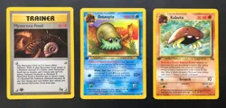 1999 Pokemon TCG Mysterious Fossil Omanyte Kabuto Fossil 1st Edition Evolution - Image 1
