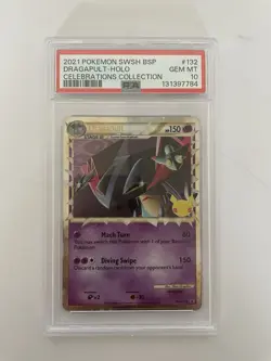 2021 POKEMON SWSH PROMO CELEBRATIONS COLLECTION #132 DRAGAPULT-HOLO PSA 10 - Image 1