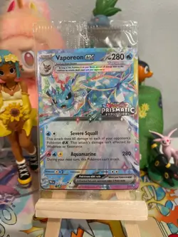 Pokemon Surprise Box Promo Prismatic Evolutions (023) - Vaporeon EX - Stamped - Image 1