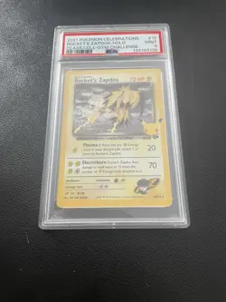2021 POKEMON CELEBRATIONS CLASSIC COLLECTION #15 ROCKET'S ZAPDOS-HOLO PSA 9 - Image 1