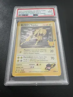 2021 POKEMON CELEBRATIONS CLASSIC COLLECTION #15 ROCKET'S ZAPDOS-HOLO PSA 9 - Image 2