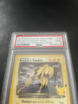 2021 POKEMON CELEBRATIONS CLASSIC COLLECTION #15 ROCKET'S ZAPDOS-HOLO PSA 9 - Image 3