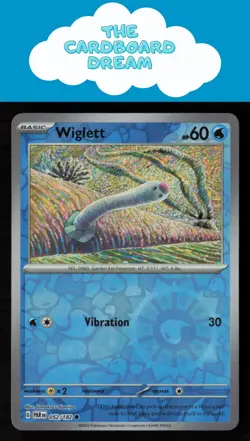 Wiglett SV04: Paradox Rift #052/182 Common Reverse Holo Pokemon Card - Image 1