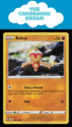 Baltoy SWSH12: Silver Tempest #093/195 Common Pokemon Card - Image 1