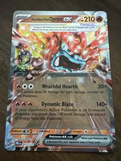 Pokemon Hearthflame Mask Ogerpon ex 017/131 Sv: Prismatic Evolutions Holo - Image 1