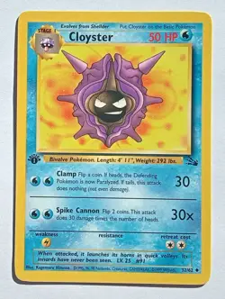 Pokemon - Cloyster - Fossil 32/62 1st Edition - Uncommon - LP - Image 1