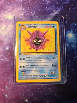 Pokemon TCG Cloyster Fossil 32 Regular 1st Edition Uncommon LP - Image 1