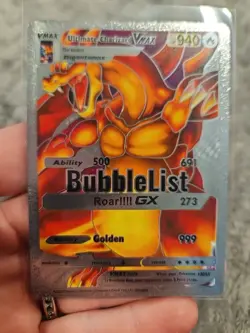 Ultimate Charizard Vmax Silver Foil Fan Art Vinyl Collector Pokemon Card - Image 1