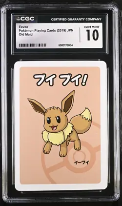 Pokemon Playing Card Eevee Old Maid Japanese CGC 10 - Image 1