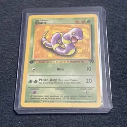 Pokemon TCG Ekans 56/82 1st Edition Team Rocket Vintage WoTC NM - Image 1