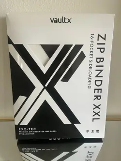 Pokemon VaultX Exo-Tec Zip Binder XXL SV10.5 16-Pocket Black Bolt White Flare - Image 1