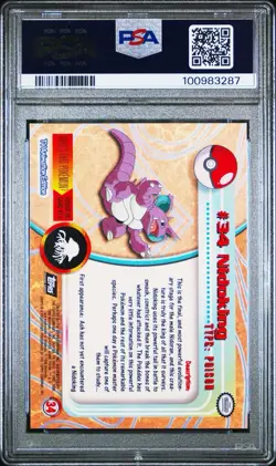 PSA 10 GEM MINT 1999 Topps Chrome T.V. Series #34 Nidoking - Image 2