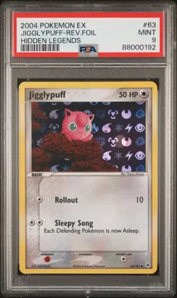 PSA 9 - Jigglypuff 63/101 - Reverse Holo - 2004 Pokemon EX Hidden Legends - Image 1
