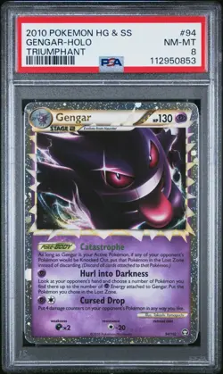 PSA 8 - Gengar Prime 94/102 - Holo - 2010 Pokemon HG & SS Triumphant - Image 1